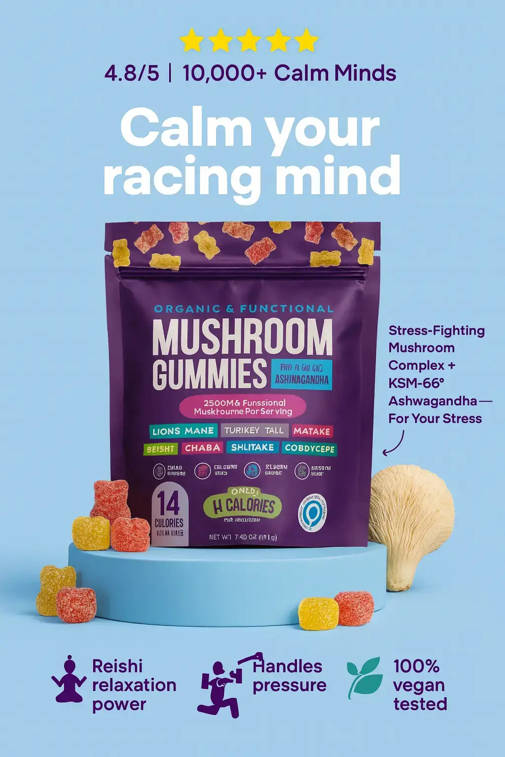 Zelro™ Organic & Functional Mushroom Gummies
